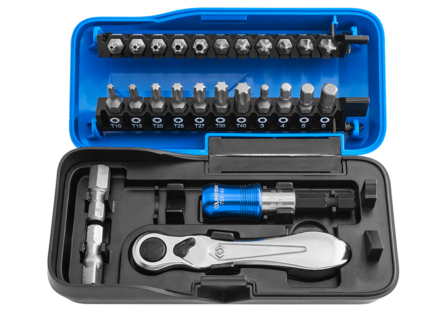 KING TONY 1026CQ-AM 26 Piece 1/4" Mini Bit Ratchet Set