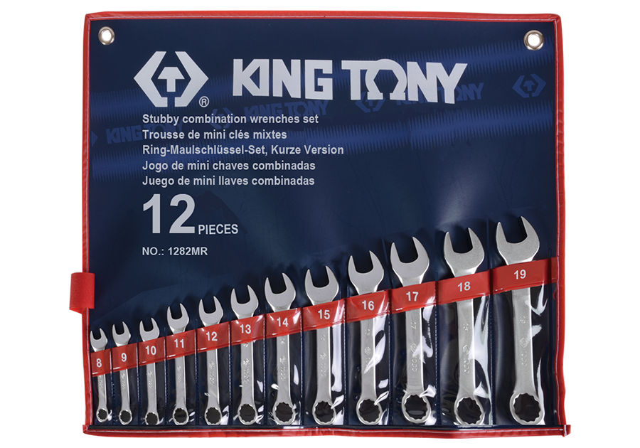 KING TONY 1282MR 12 Piece Stubby Combination Wrench Set