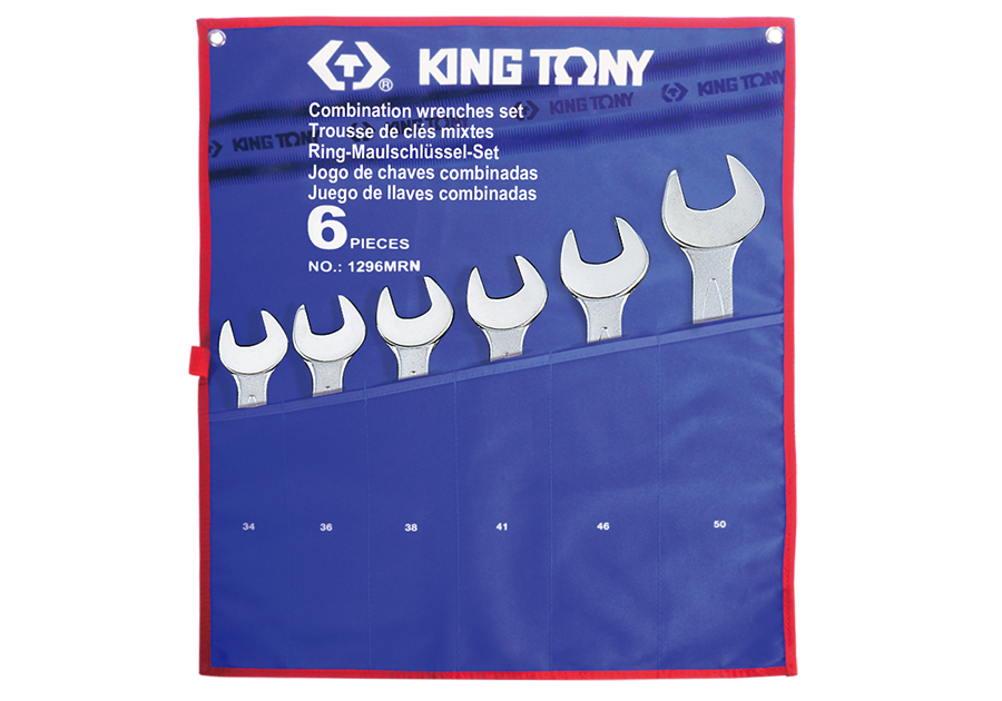 KING TONY 1296MRN 6 Piece Jumbo Type Combination Wrench Set