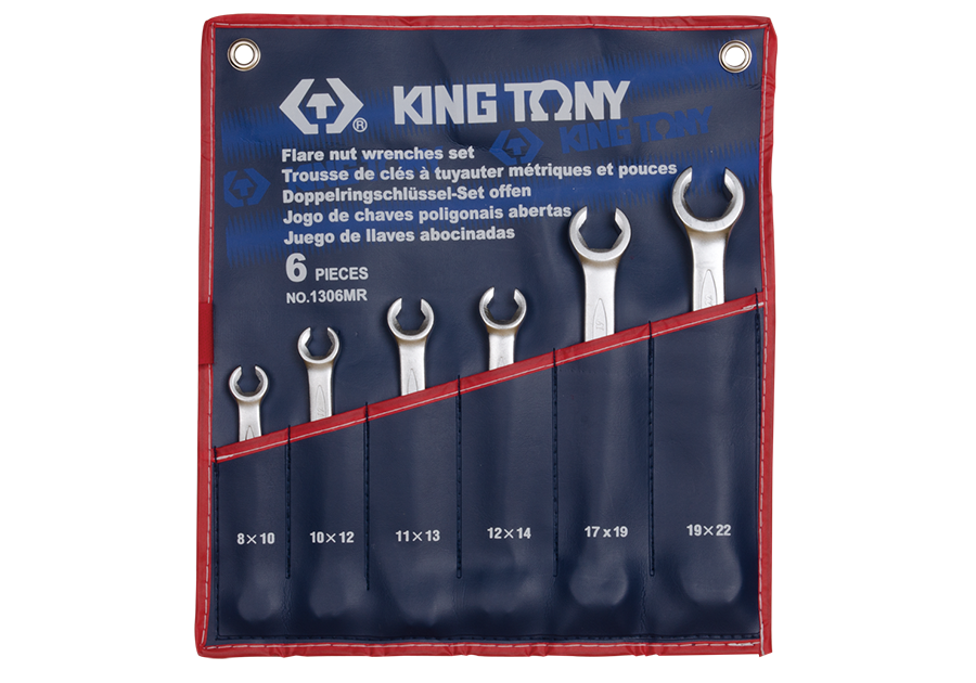 KING TONY 1306MR 6 Piece 6 Point Flare Nut Wrench Set