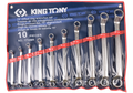 KING TONY 1710MR 10 Piece 75° Offset Ring Wrench Set