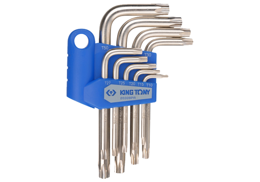 KING TONY 20309PR 9 Piece Standard Star L-wrench set