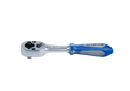 KING TONY 2771-55G 1/4" Drive Reversible Ratchet Rubber 5-1/8 Chrome – manufacturer range illustration