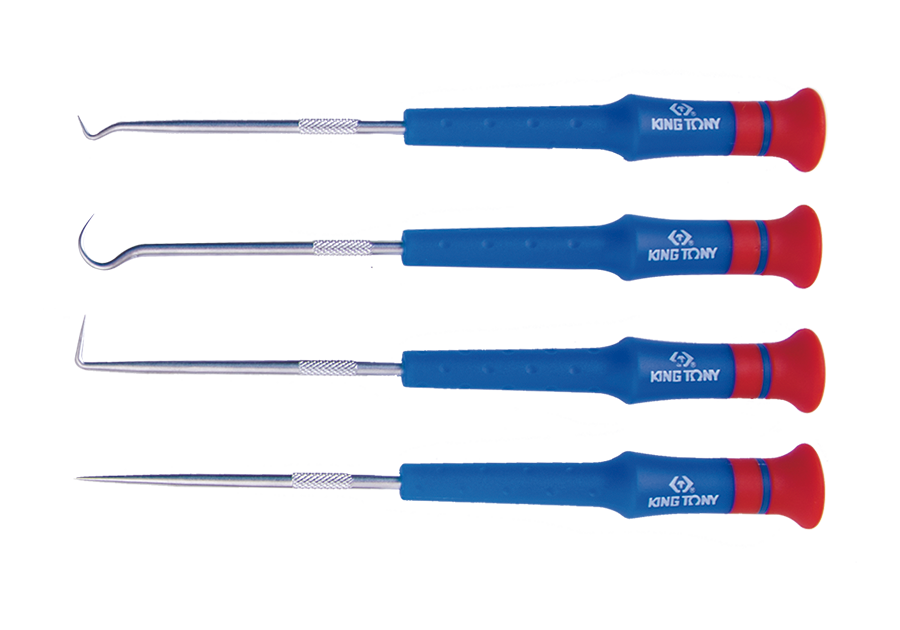 KING TONY 30914AY 4 Piece Hook & Pick Set