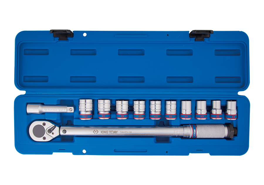 KING TONY 344251A12MR 12 Piece Adjustable Torque Wrench Set