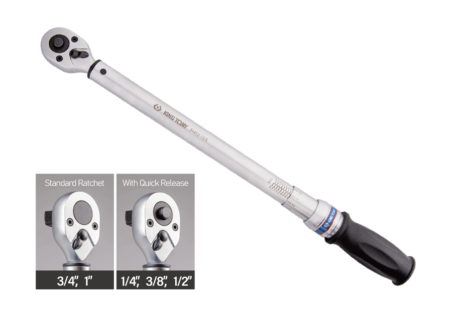 KING TONY 34662-2DG 3/4" Drive Torque Wrench CW/CCW 150-800Nm – manufacturer range illustration