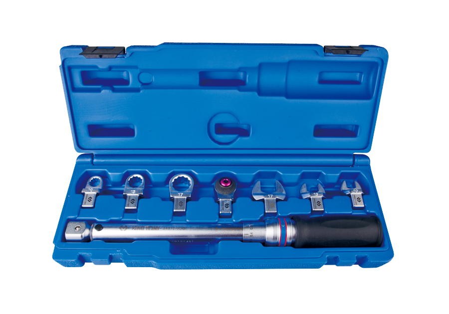 KING TONY 345102D08MR 8 Piece 9x12 Interchangeable Torque Wrench Set (4~20 N‧m)