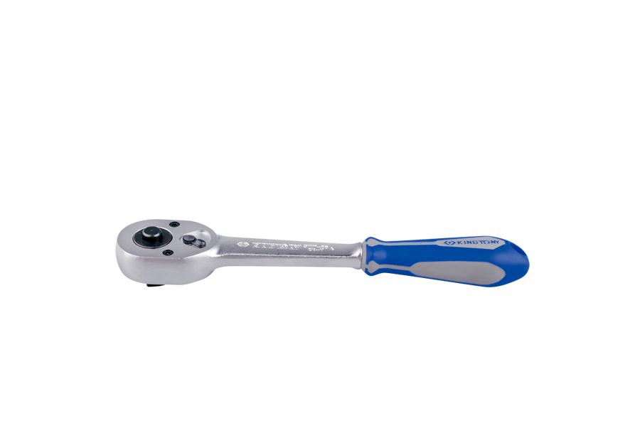 KING TONY 3771-08G 3/8" Drive Reversible Ratchet 8 Rubber Chrome – manufacturer range illustration