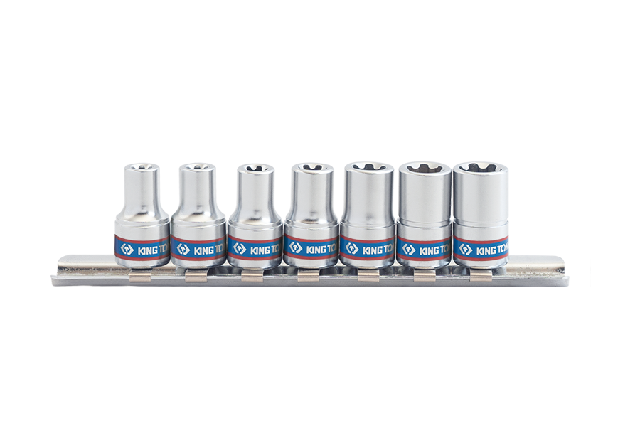 KING TONY 3E07PR 7 Piece 3/8" Drive TORX Plus Socket Rail Set