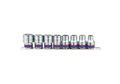 KING TONY 4010MR 8-piece 1/2" Drive 12-point Socket Rail Set