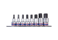 KING TONY 4108PR10 8 Piece 1/2" Drive Bit Socket Rail Set
