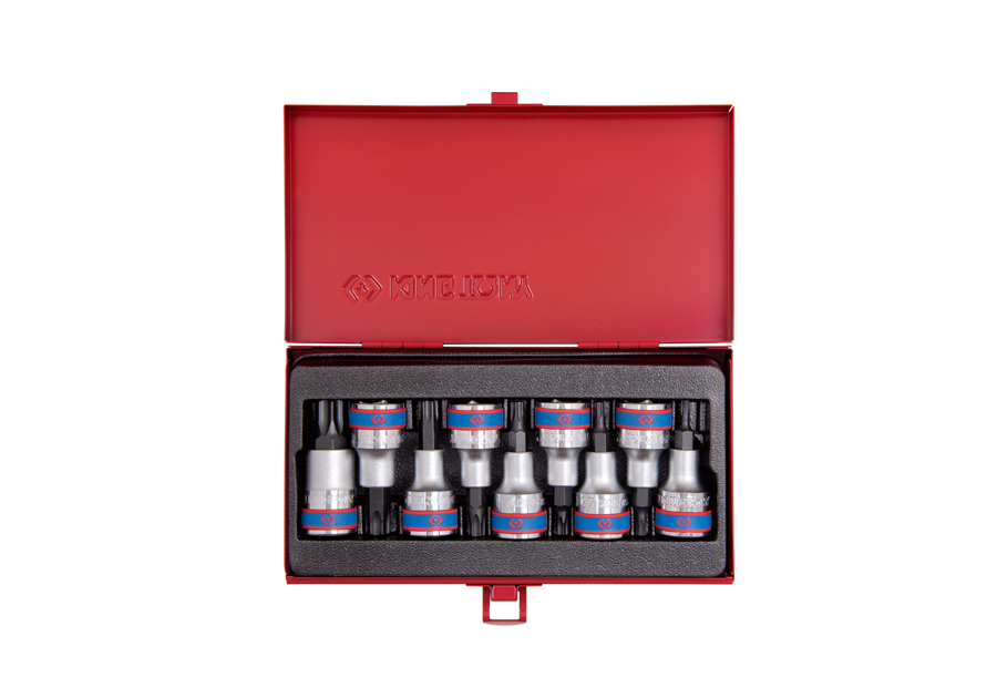 KING TONY 4109PR 9 Piece 1/2" Drive Torx Head Bit Socket Set