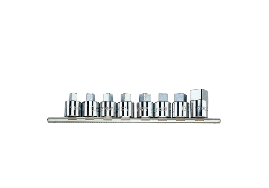 KING TONY 4118MR 8 Piece 1/2" Drive Square Head Socket Rail Set