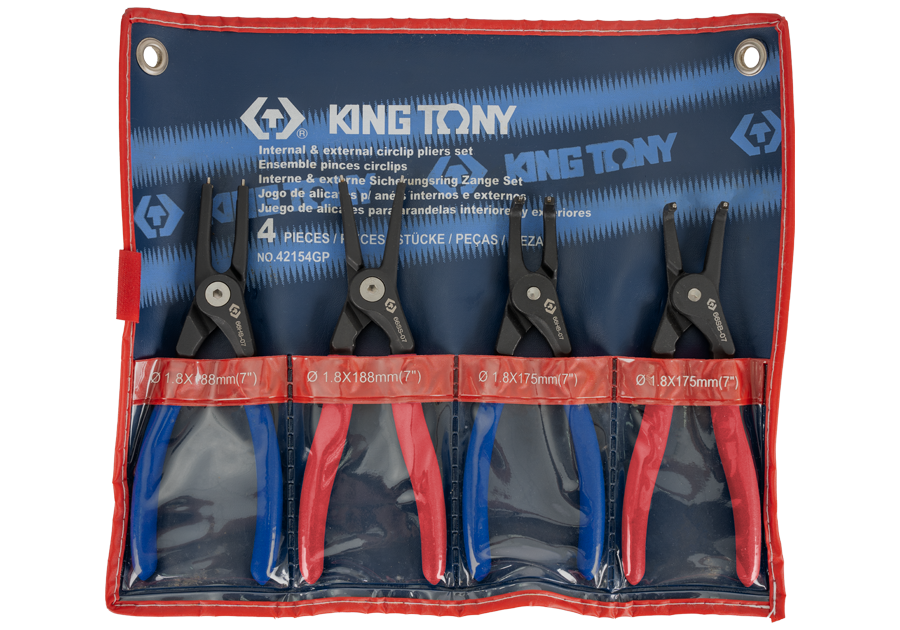 KING TONY 42154GP 4 Piece Circlip Pliers Set