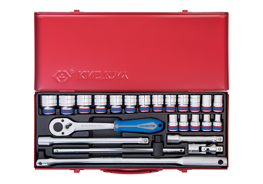 KING TONY 4324MR 24 Piece 1/2" Drive 6 Point Socket Wrench Set