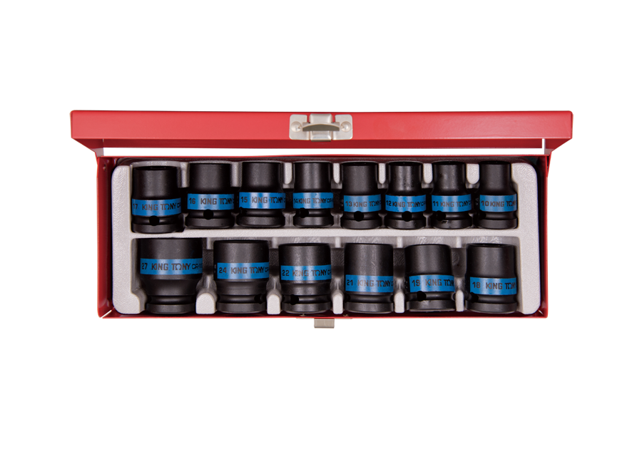 KING TONY 4414MP 14 Piece 1/2" Drive 6 Point Impact Socket Set