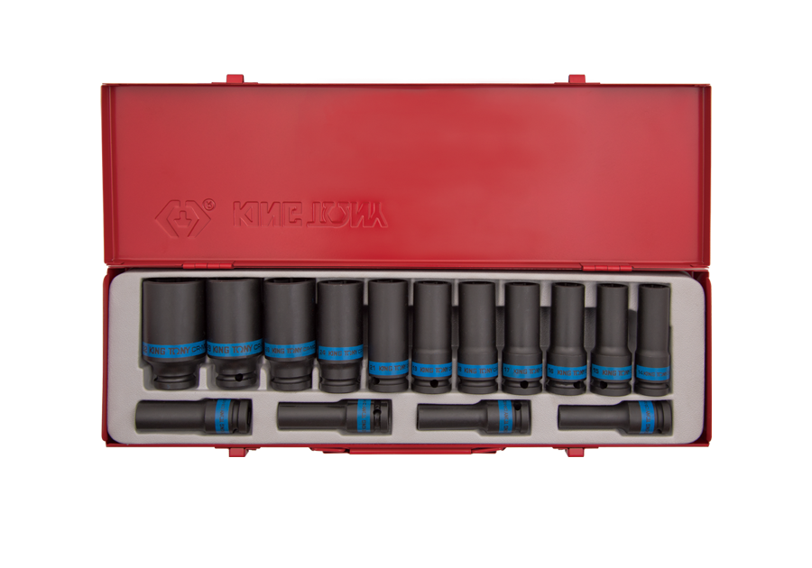 KING TONY 4415MP03 15 Piece 1/2" Drive 6 Point Impact Socket Set