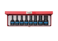 KING TONY 4418MP 8 Piece 1/2" Drive Impact Bit Socket Set