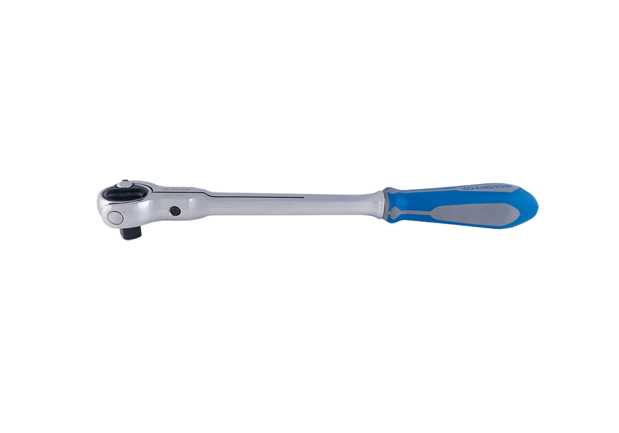 KING TONY 4752-12G 1/2" Drive 72 Teeth Swivel Headed Reversible Ratchet – manufacturer range illustration