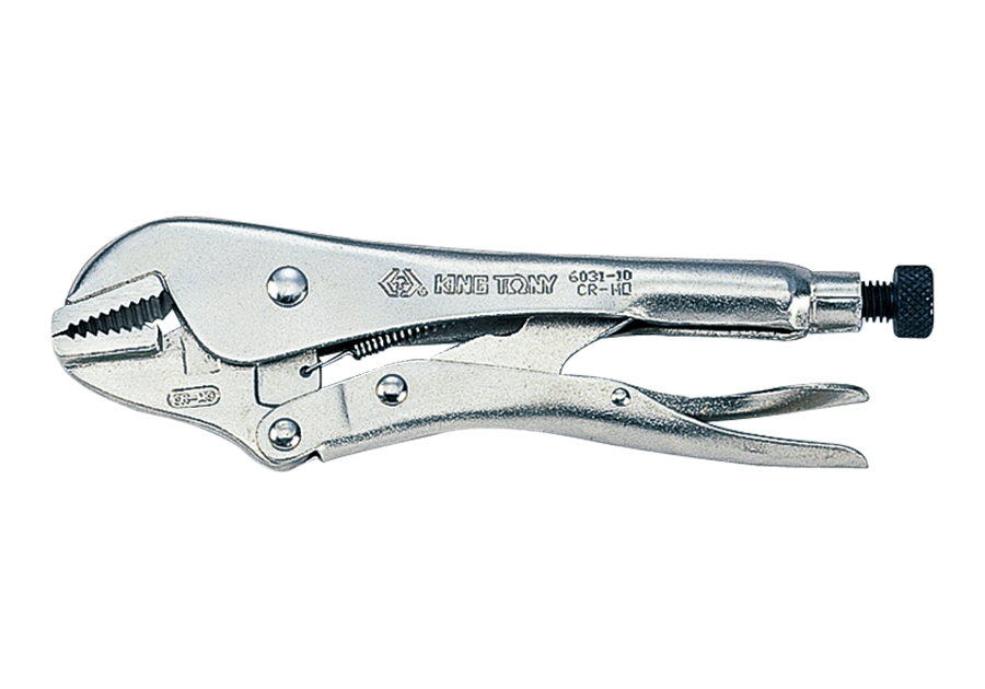 KING TONY 6031-10N 10" Nickel-plated Straight-jaw Locking Pliers