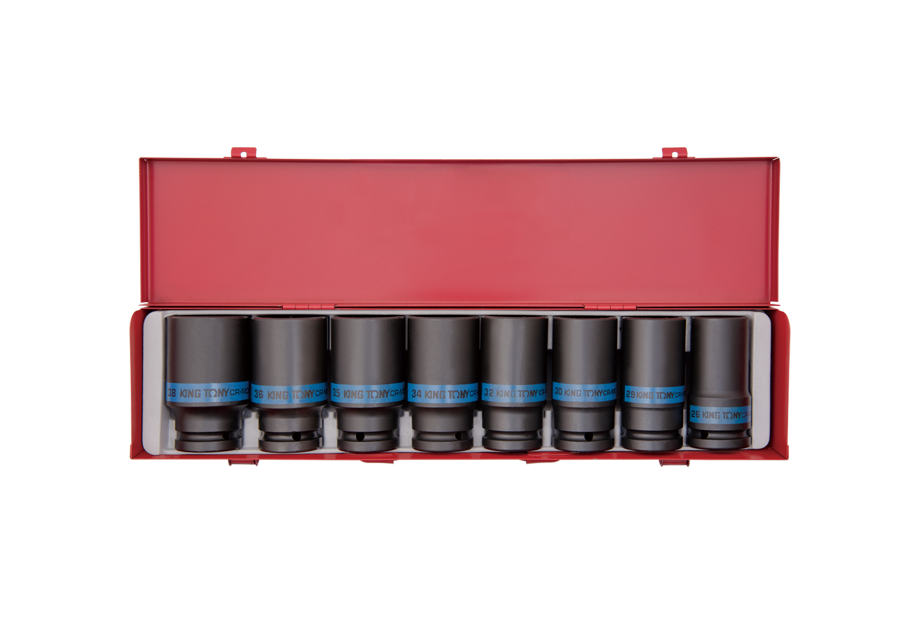 KING TONY 6410MP 8-piece 3/4" Drive Deep 6-point Impact Socket Set