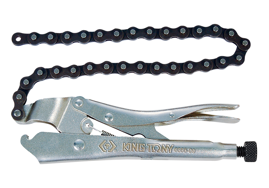 KING TONY 6655-09 9" Locking Chain Clamp – manufacturer range illustration