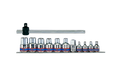 KING TONY 7112PR 12 Piece 3/8"+1/2" Drive Star Socket Set