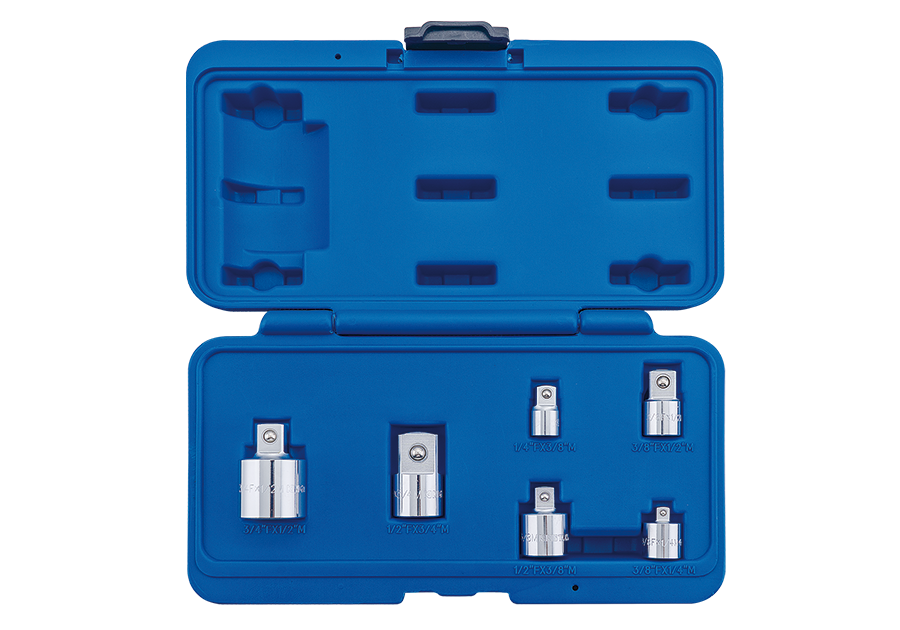 KING TONY 78106 6 Piece 1/4"+3/8"+1/2"+3/4" Drive Adapter Set