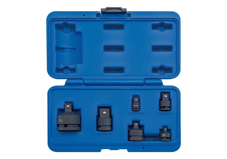 KING TONY 786P06 6 Piece 1/4"+3/8"+1/2"+3/4" Drive Impact Adapter Set