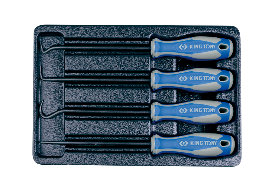 KING TONY 9-30904AY 4 Piece Hook & Pick Set for Trolley