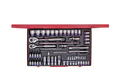 KING TONY 9063MR 62 Piece 1/4"+3/8"+1/2" Drive Socket Wrench Set
