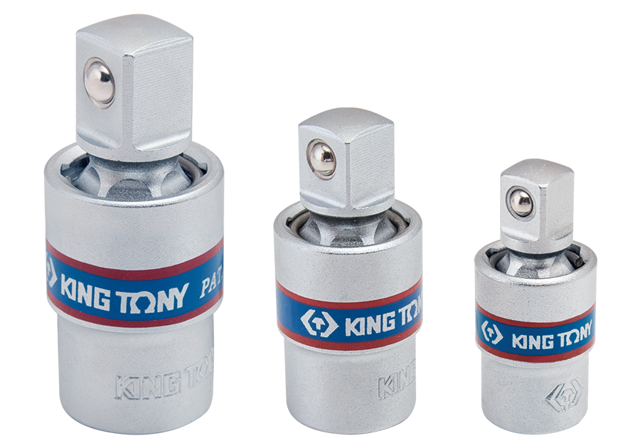 KING TONY 9113PR 3 Piece 1/4"+3/8"+1/2" Drive Universal Joint Set