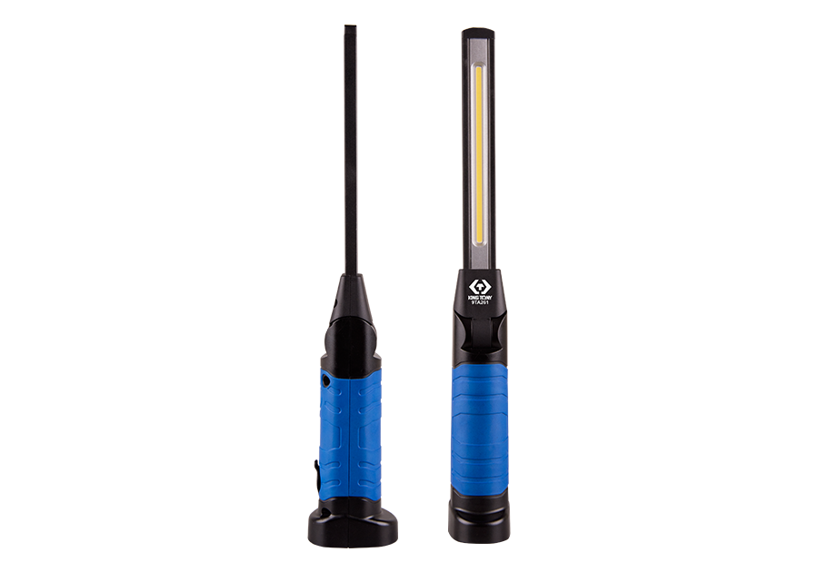 KING TONY 9TA261A 600 Lumen Rechargeable Slim Inspection Light, Europe Charger – manufacturer range illustration